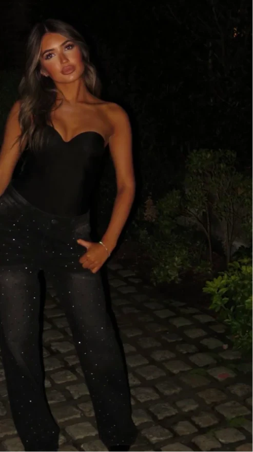 Rhinestone Dark Denim