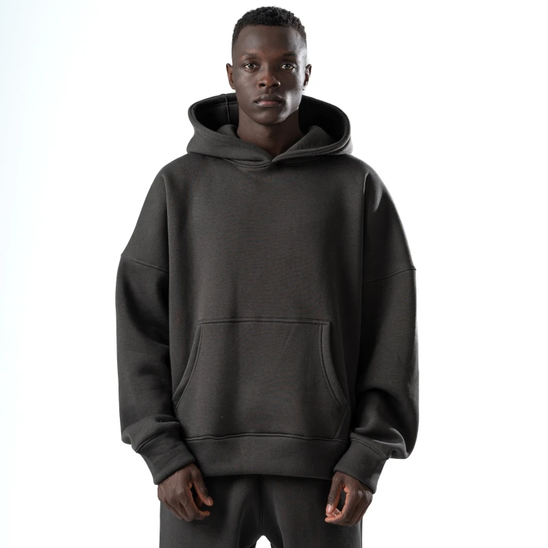 Unisex dark gray hoodie v1