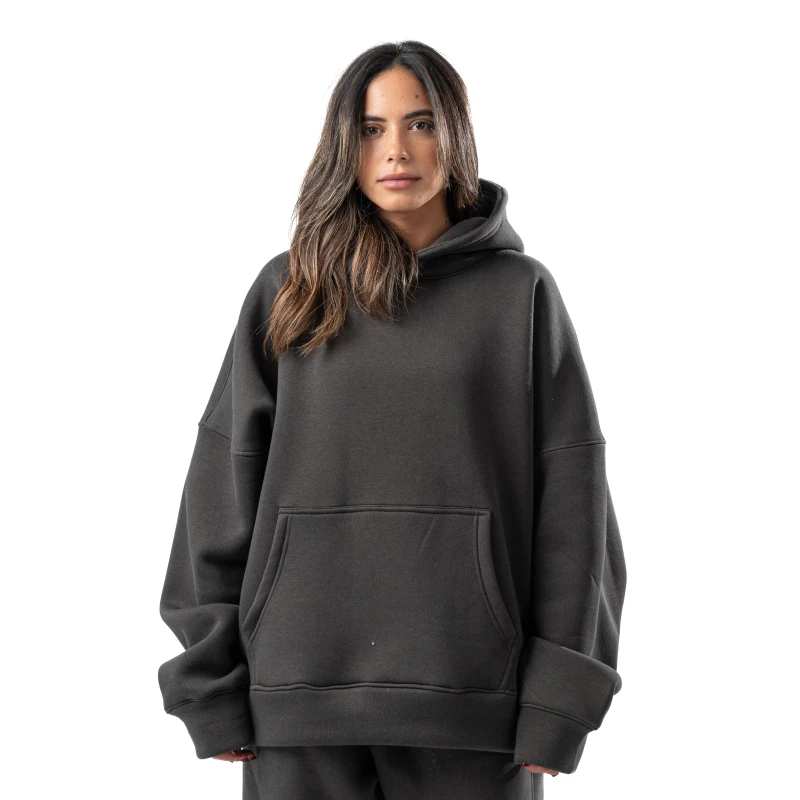 Unisex dark gray hoodie v1