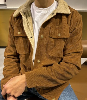 FLEECE-LINED CORDUROY JACKET HAVAN
