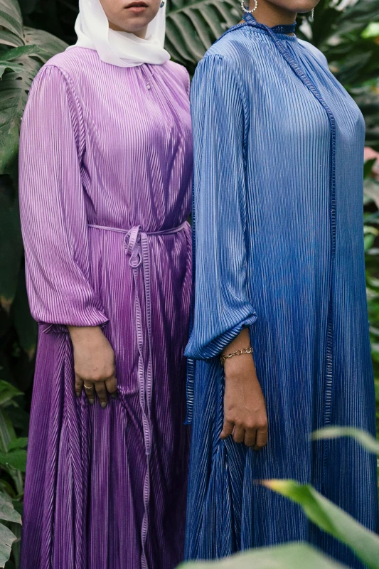 Ela Pleated Dress in Ocean Waves