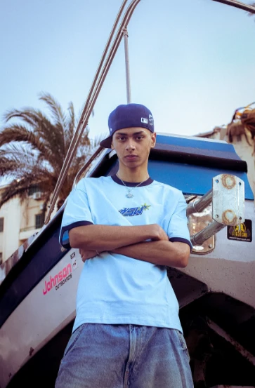 RINGER T-SHIRT BABY BLUE