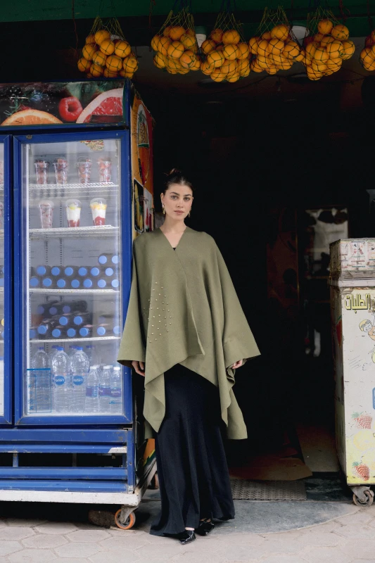 Luna Poncho - Olive