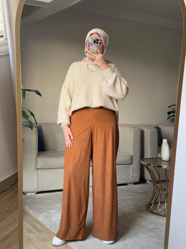 Winter wide-leg pants