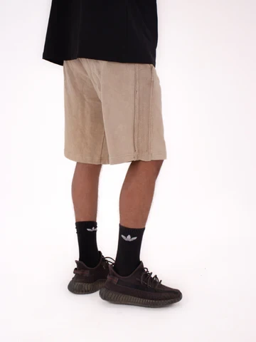 Washed Sweatshorts-Beige