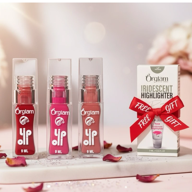 3 Lip Oils + free iridescent highlighter bundle