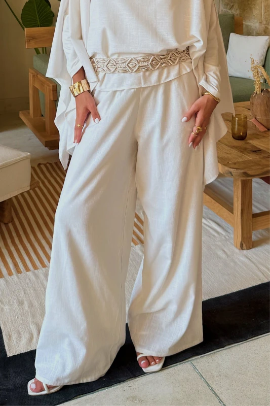 Léa Pants in ice white
