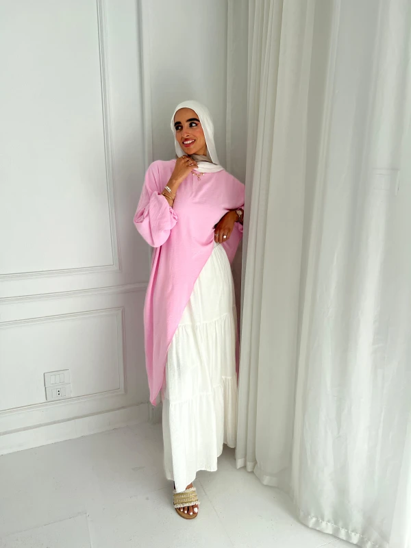 Elysian High Low Top In Pink
