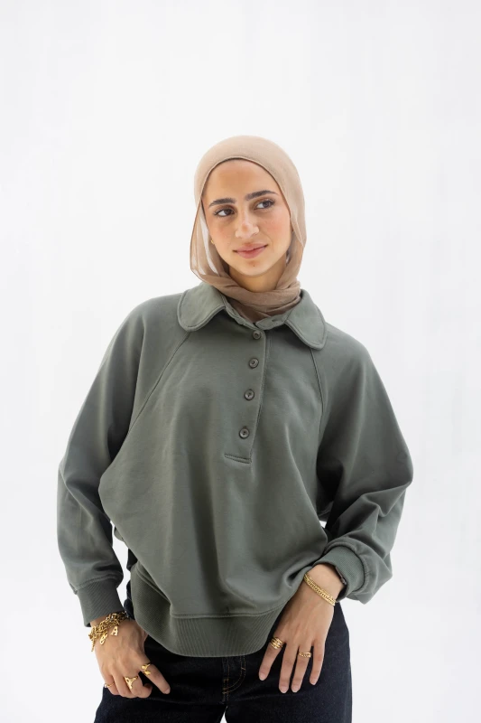 Ease Sweater in Green Matcha