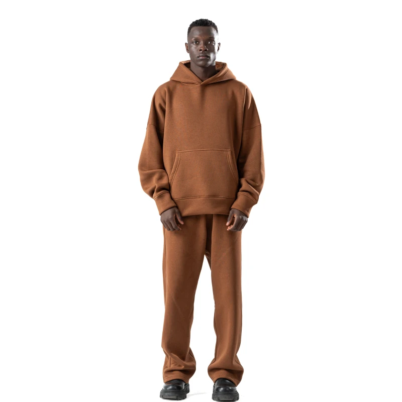 Unisex brown hoodie v1