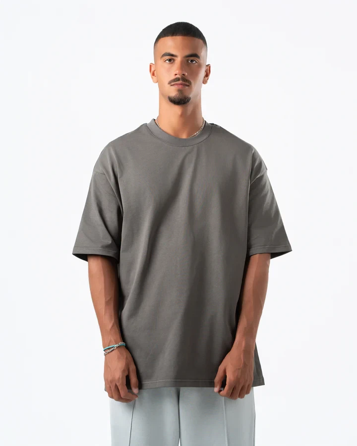 Heavyweight Basic Oversized Grey T-Shirt