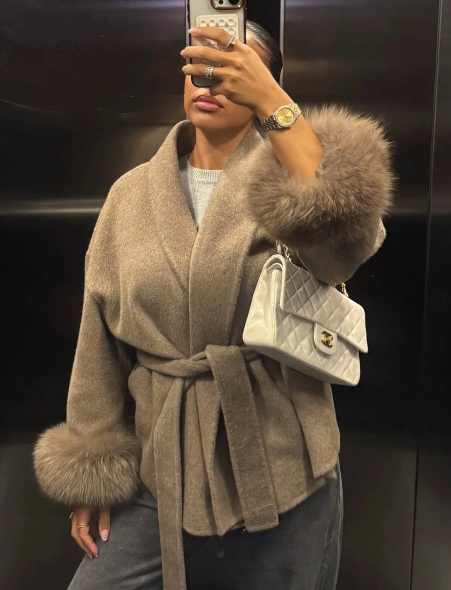 Cashmere/Faux Fur JacketV