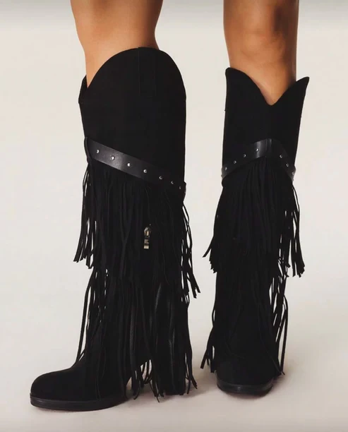 Fringe Suede Boots